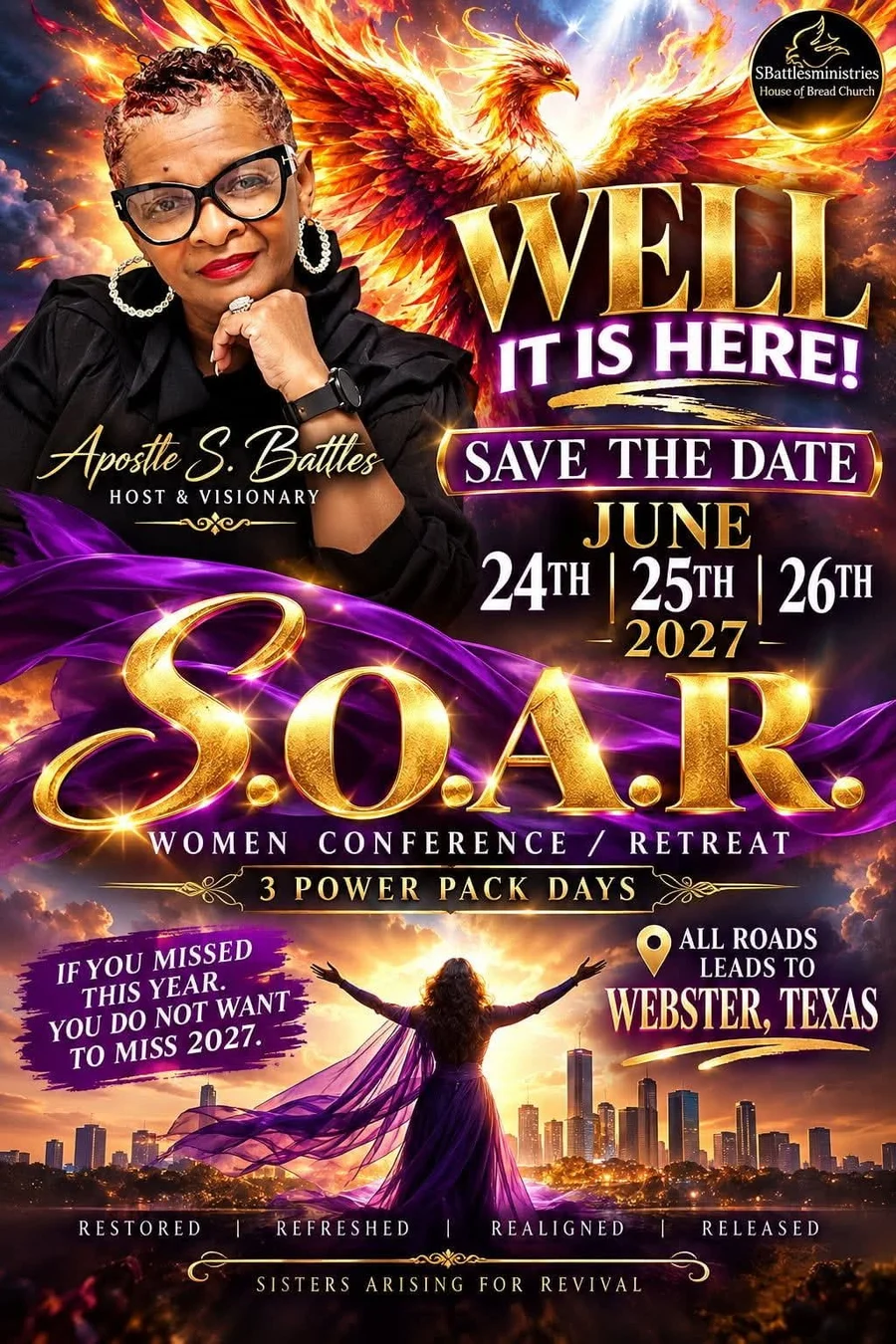 S.O.A.R. Women's Conference / Retreat flyer
